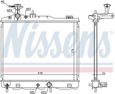 Radiators, Motora dzesēšanas sistēma NISSENS 68187