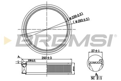 Воздушный фильтр BREMSI FA0564