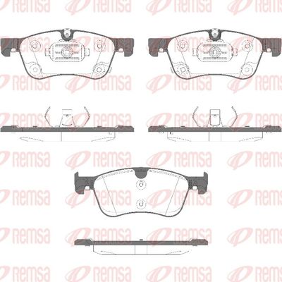 Bremžu uzliku kompl., Disku bremzes REMSA 1986.02