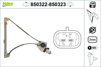 Стеклоподъемник VALEO 850322