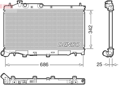 Radiators, Motora dzesēšanas sistēma DENSO DRM36027