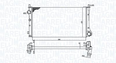 Радиатор, охлаждение двигателя MAGNETI MARELLI 350213382000