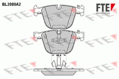 Bremžu uzliku kompl., Disku bremzes FTE 9010664