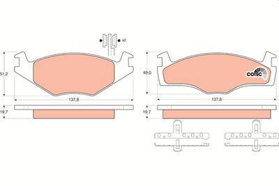 Комплект тормозных колодок, дисковый тормоз TRW GDB454