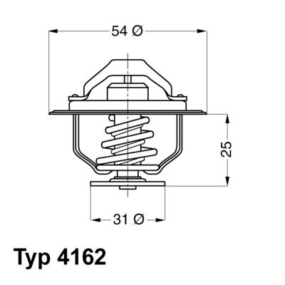 Termostats, Dzesēšanas šķidrums BorgWarner (Wahler) 4162.79D