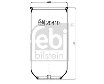 Pneimoatsperes spilvens, Pneimopiekare FEBI BILSTEIN 20410
