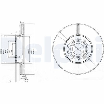 Тормозной диск DELPHI BG3833