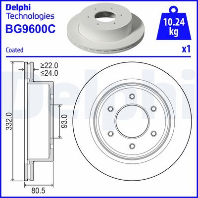 Bremžu diski DELPHI BG9600C