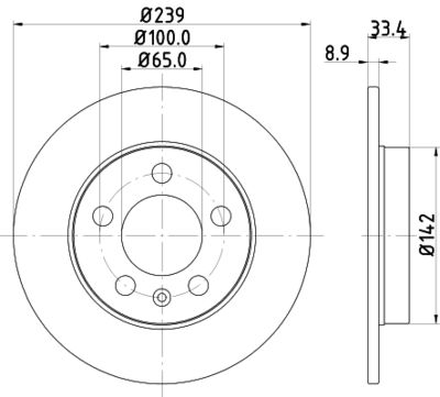 Bremžu diski HELLA PAGID 8DD 355 107-461