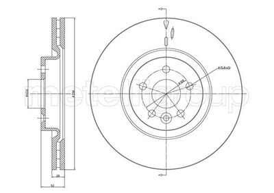Тормозной диск METELLI 23-1182C