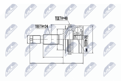 Шарнирный комплект, приводной вал NTY NPZ-KA-311