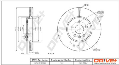 Тормозной диск Dr!ve+ DP1010.11.1605