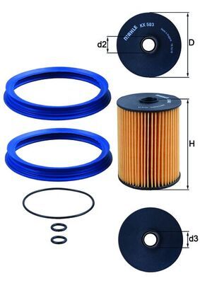 Топливный фильтр MAHLE KX 503D