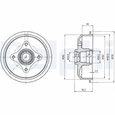 Тормозной барабан DELPHI BF109