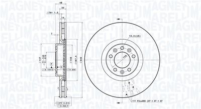Тормозной диск MAGNETI MARELLI 360406109901