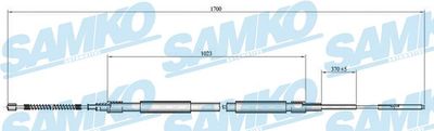 Тросик, cтояночный тормоз SAMKO C0306B