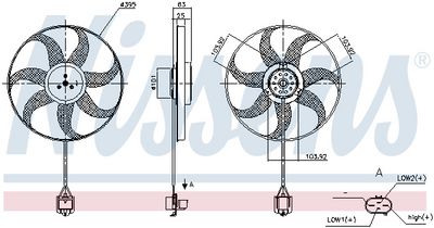 Ventilators, Motora dzesēšanas sistēma NISSENS 850271