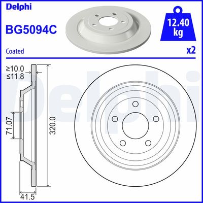 Bremžu diski DELPHI BG5094C