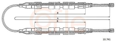 Тросик, cтояночный тормоз COFLE 92.10.741