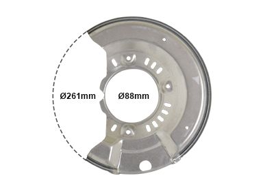 VAN WEZEL 5430372 Dubļu sargs, Bremžu