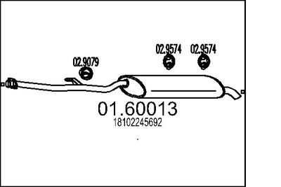 Глушитель выхлопных газов конечный MTS 01.60013