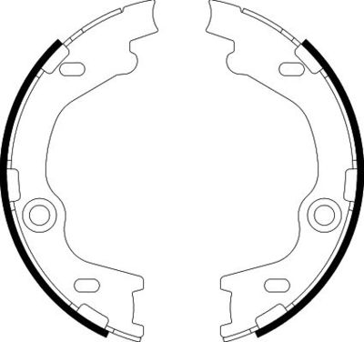 Bremžu loku kompl., Stāvbremze HELLA 8DA 355 050-811