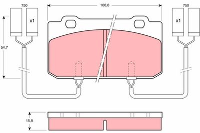 Комплект тормозных колодок, дисковый тормоз TRW GDB902
