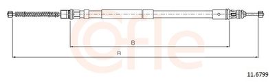 Тросик, cтояночный тормоз COFLE 92.11.6799