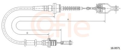 Трос, управление сцеплением COFLE 18.0071