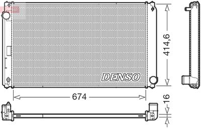 Радиатор, охлаждение двигателя DENSO DRM50149