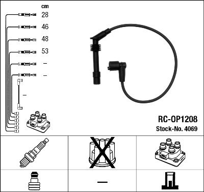 Комплект проводов зажигания NGK 4069