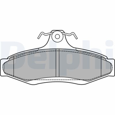 Комплект тормозных колодок, дисковый тормоз DELPHI LP1424