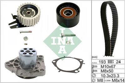 Ūdenssūknis + Zobsiksnas komplekts Schaeffler INA 530 0561 30