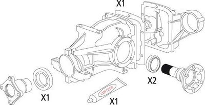 Комплект прокладок, дифференциал CORTECO 19536200