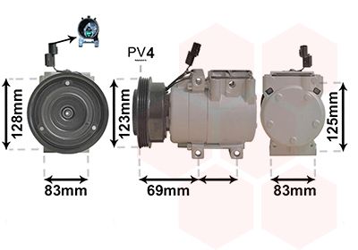 Компрессор, кондиционер VAN WEZEL 8200K198