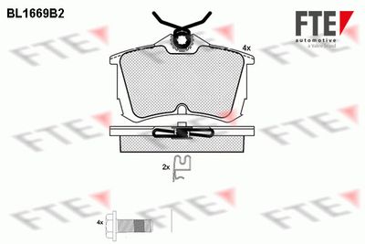 Bremžu uzliku kompl., Disku bremzes FTE 9010284