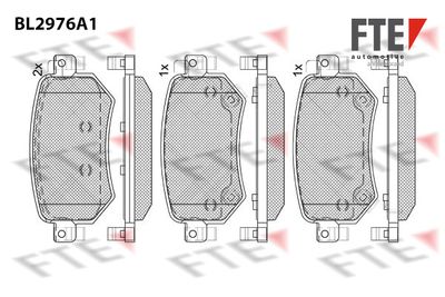 Bremžu uzliku kompl., Disku bremzes FTE 9011222