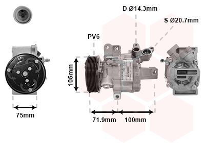Kompresors, Gaisa kond. sistēma VAN WEZEL 4000K317