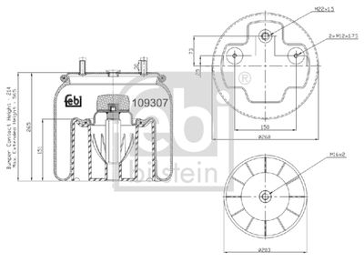 Pneimoatsperes spilvens, Pneimopiekare FEBI BILSTEIN 109307