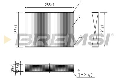 Filtrs, Salona telpas gaiss BREMSI FC0462