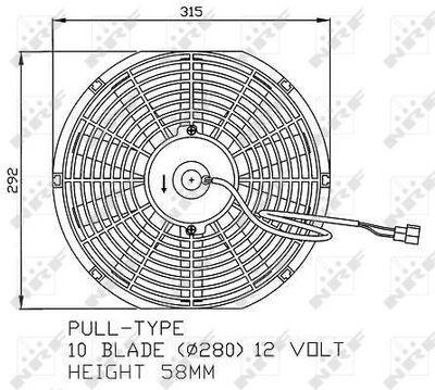 Ventilators, Motora dzesēšanas sistēma NRF 47060
