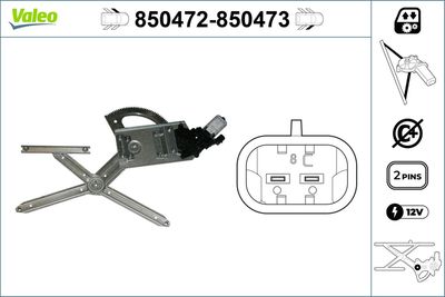Стеклоподъемник VALEO 850472