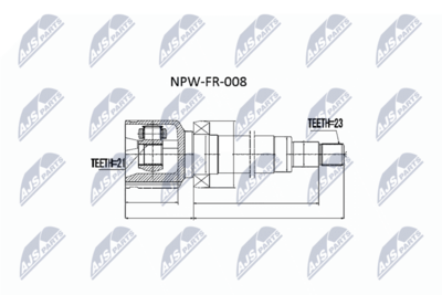 Шарнирный комплект, приводной вал NTY NPW-FR-008