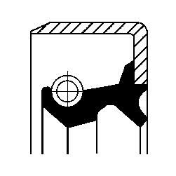 Vārpstas blīvgredzens, Riteņa rumba CORTECO 19029704B