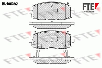 Bremžu uzliku kompl., Disku bremzes FTE 9010540