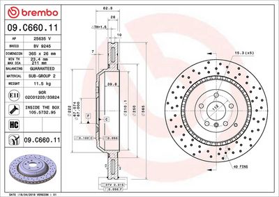 Bremžu diski BREMBO 09.C660.11