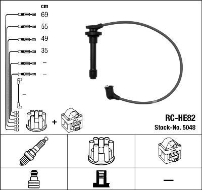 Комплект проводов зажигания NGK 5048