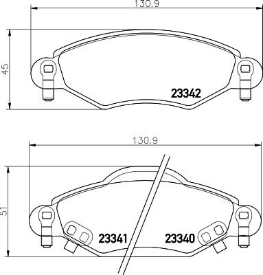 HELLA PAGID 8DB355010791 Bremžu uzliku kompl