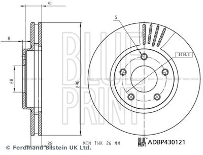 Bremžu diski BLUE PRINT ADBP430121