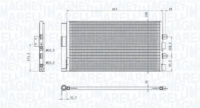 Конденсатор, кондиционер MAGNETI MARELLI 350203106300